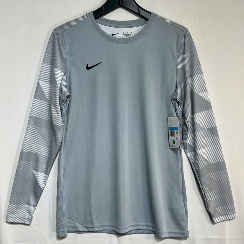 Nike Long Sleeve Dry Park IV Soccer Goalkeeper Jersey Women M Gray White CJ6071